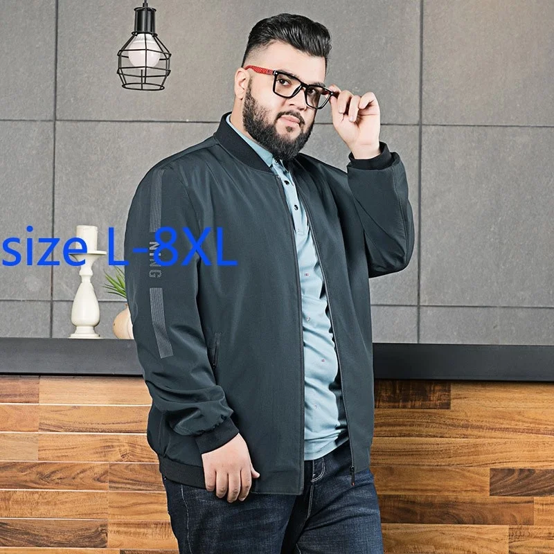 New Arrival Fashion Super Large Autumn Men Baseball Collar Jacket Fashion Casual Coat Plus Size L XL 2XL 3XL 4XL 5XL 6XL 7XL 8XL
New Arrival Fashion Super Large Autumn Men Baseball Collar Jacket Fashion Casual Coat Plus Size L XL 2XL 3XL 4XL 5XL 6XL 7XL 8XL
