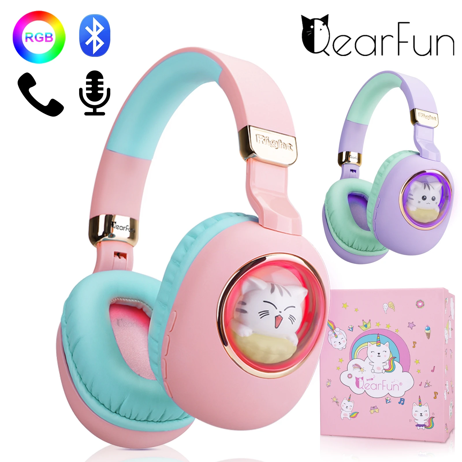 Cute Cat Headphones for Children With Mic LED Light Bluetooth 5.1 Headset Stereo Phone Music Headphones Girl Kid Headphones Gift
Cute Cat Headphones for Children With Mic LED Light Bluetooth 5.1 Headset Stereo Phone Music Headphones Girl Kid Headphones Gift