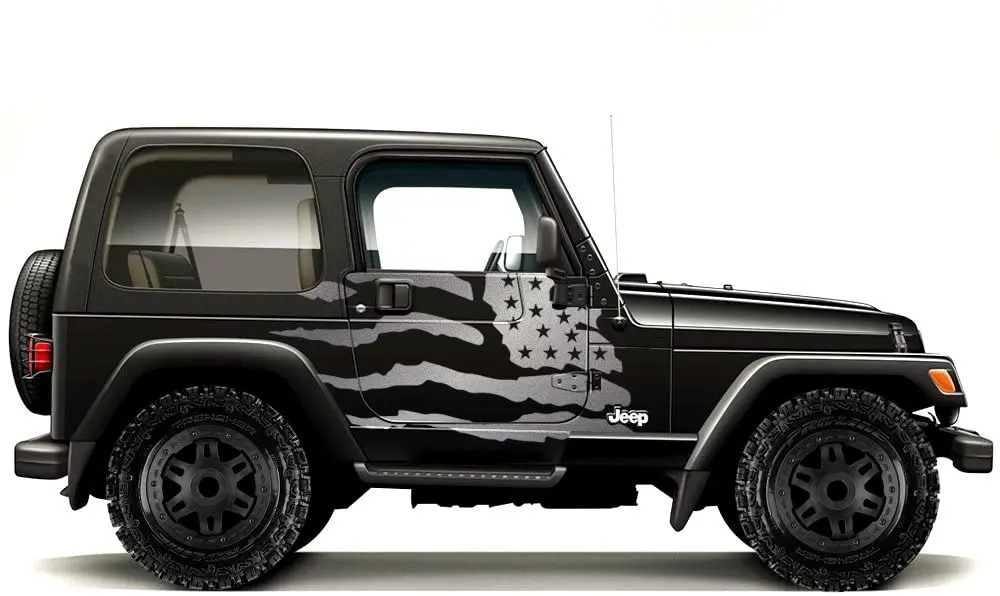 Factory Crafts Patriot Side Graphics Kit 3M Vinyl Decal Wrap Compatible with Jeep Wrangler 1999-2006 - Silver
Factory Crafts Patriot Side Graphics Kit 3M Vinyl Decal Wrap Compatible with Jeep Wrangler 1999-2006 - Silver