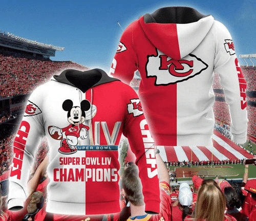 Kansas City Chiefs Mickey Disney Super Bowl Champions Pullover And Zippered Hoodies Custom 3D Graphic Printed 3D Hoodie
Kansas City Chiefs Mickey Disney Super Bowl Champions Pullover And Zippered Hoodies Custom 3D Graphic Printed 3D Hoodie