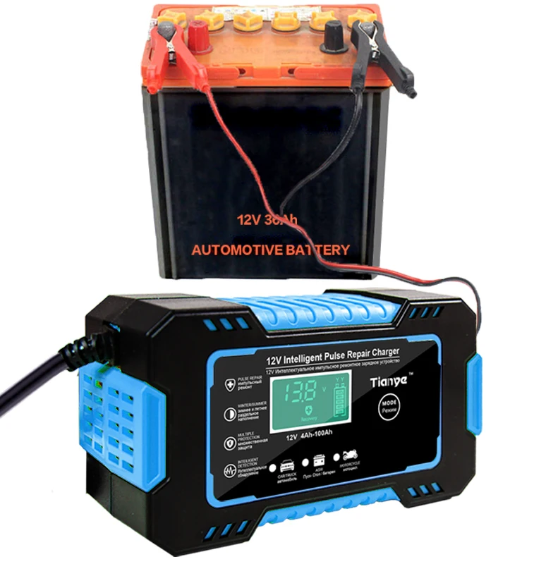 Full Automatic Car Battery Charger 12V Digital Display Battery Charger Power Puls Repair Chargers Wet Dry Lead Acid
Full Automatic Car Battery Charger 12V Digital Display Battery Charger Power Puls Repair Chargers Wet Dry Lead Acid