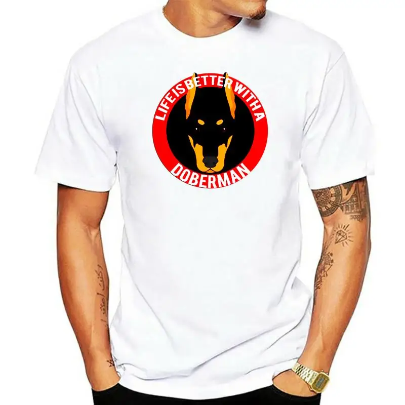 Doberman Dog Life Is Better With A Doberman T Shirt Printed Letter Men T-Shirt Summer New Fashion Great Tshirt Xxxl Famous
Doberman Dog Life Is Better With A Doberman T Shirt Printed Letter Men T-Shirt Summer New Fashion Great Tshirt Xxxl Famous