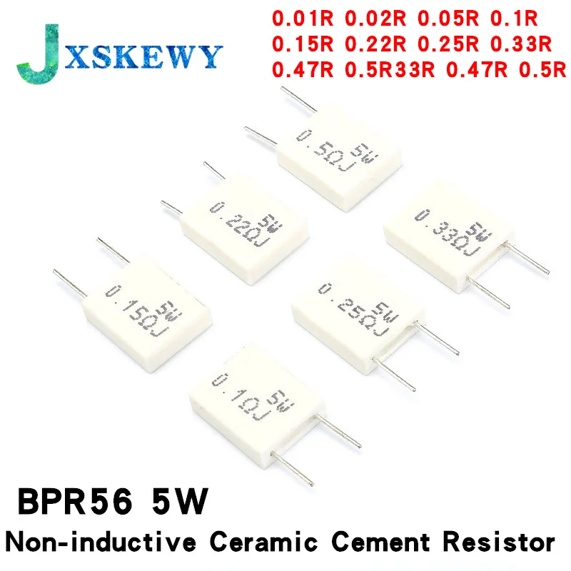 

10pcs/lot BPR56 5W Non-inductive Ceramic Cement Resistor 0.01R 0.02R 0.05R 0.1R 0.15R 0.22R 0.25R 0.33R 0.47R 0.5R