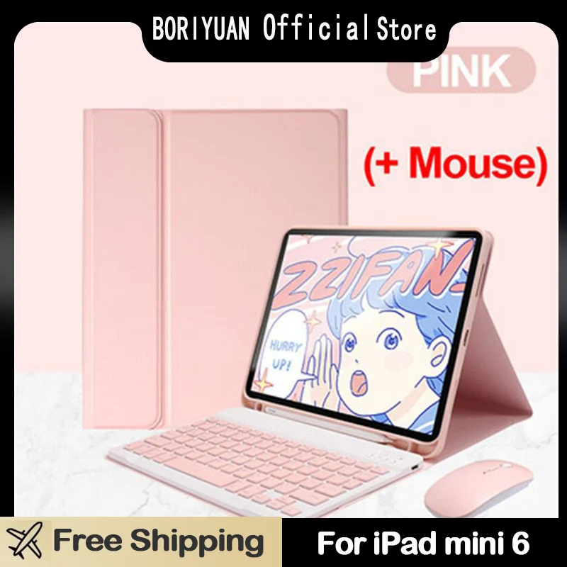 Magnetic Keyboard Case with Mouse Wireless Bluetooth Keyboard Shockproof Cover Funda for IPad 8.3 Mini 6 Pro 11 12.9 2021 Case
Magnetic Keyboard Case with Mouse Wireless Bluetooth Keyboard Shockproof Cover Funda for IPad 8.3 Mini 6 Pro 11 12.9 2021 Case