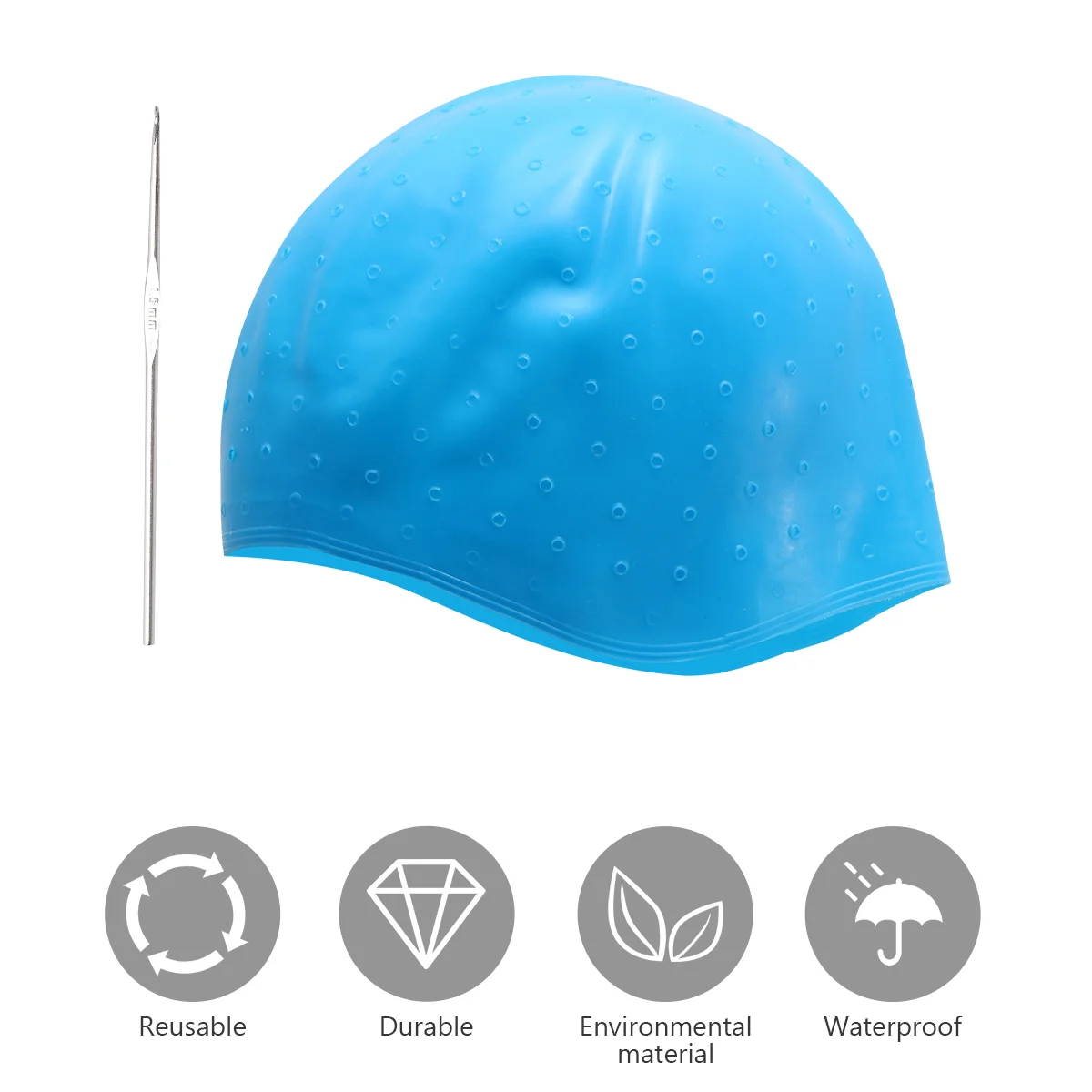 Cap Hair Dye Frosting Dyeing Highlighting Bleaching Hook Hat Silicone Highlight Coloring Colouringtools Styling Streaking
Cap Hair Dye Frosting Dyeing Highlighting Bleaching Hook Hat Silicone Highlight Coloring Colouringtools Styling Streaking