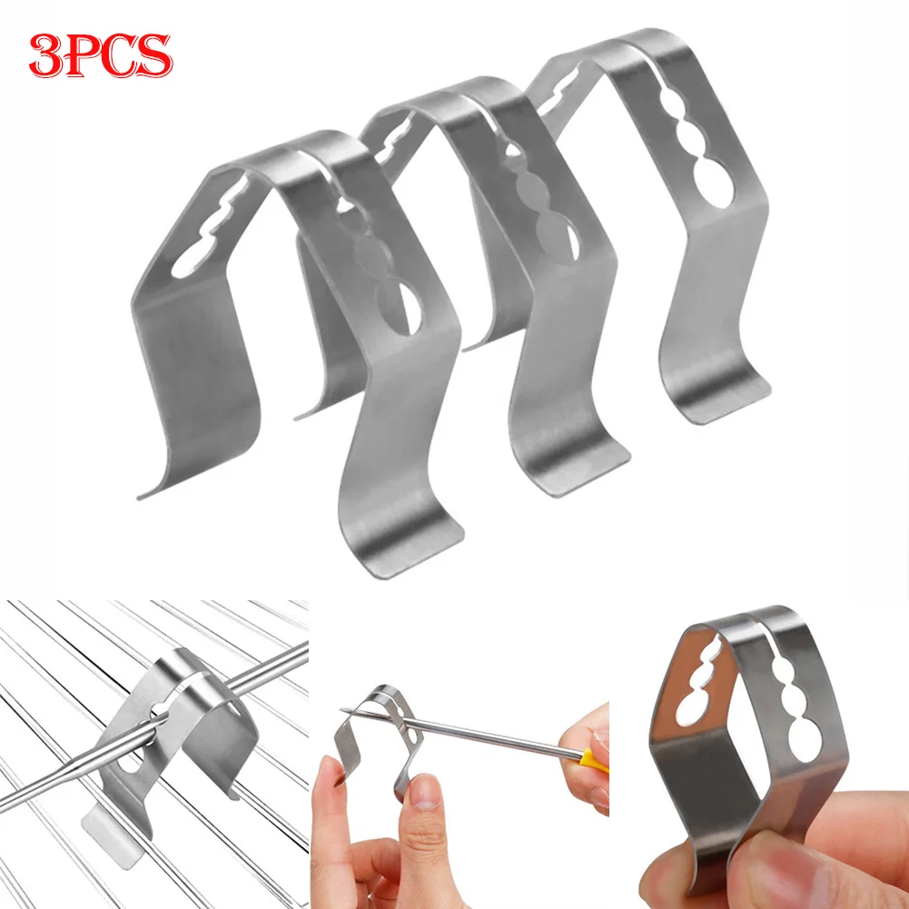 3PCS 3-hole Barbecue Probe Fixing Clip Thermometer Probe Bracket Stainless Steel Grill Oven Ambient Probe Holder Clip
3PCS 3-hole Barbecue Probe Fixing Clip Thermometer Probe Bracket Stainless Steel Grill Oven Ambient Probe Holder Clip