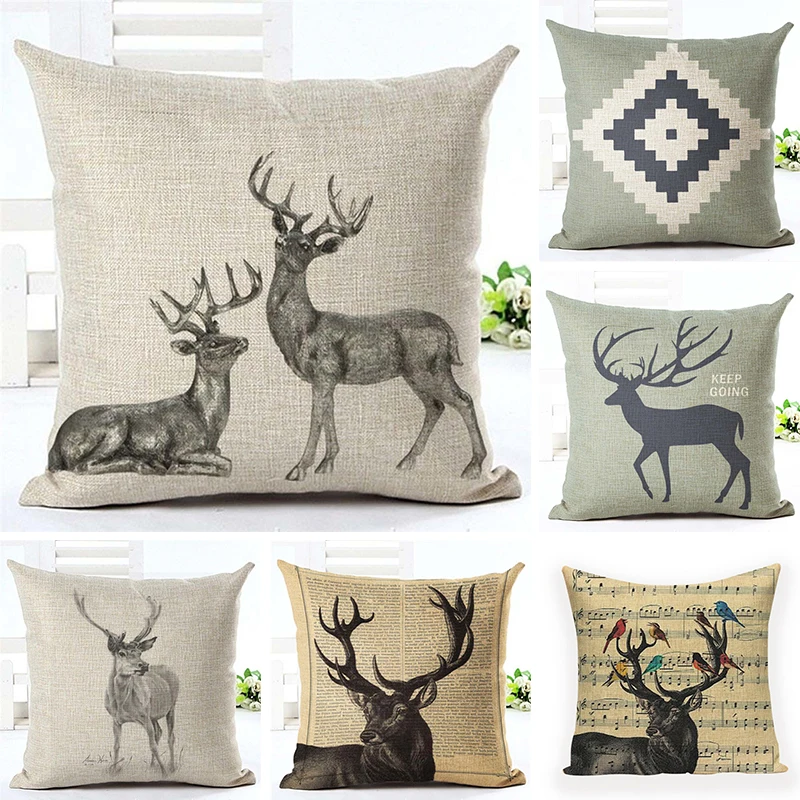 Geometric Deer Throw Pillow Cover Elk Linen Pillow Case Autumn Decoration Luxury Pillowcase for Living Room Decoration Sofa Bed
Geometric Deer Throw Pillow Cover Elk Linen Pillow Case Autumn Decoration Luxury Pillowcase for Living Room Decoration Sofa Bed