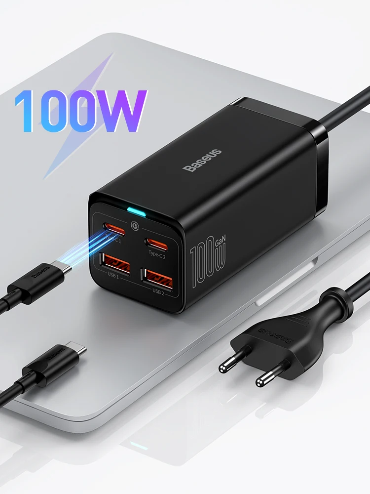 Baseus 100W 65W GaN Charger Desktop Laptop Fast Charger 4 in 1 Adapter For iPhone 13 12 Pro Max Phone Charger Xiaomi Samsung Baseus 100W 65W GaN Charger Desktop Laptop Fast Charger 4 in 1 Adapter For iPhone 13 12 Pro Max Phone Charger Xiaomi Samsung
