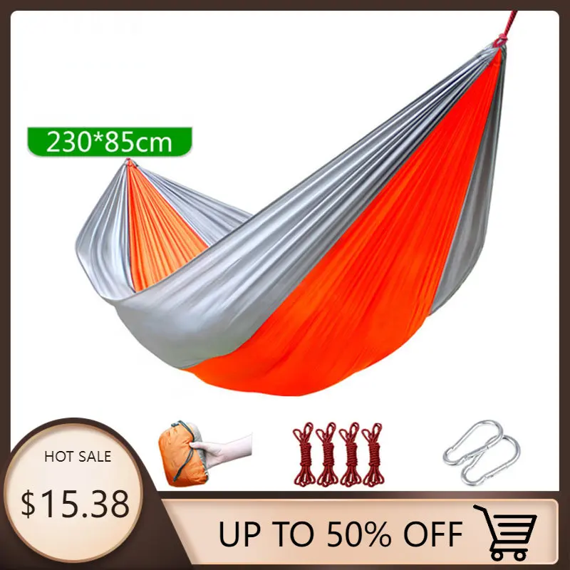 Camping Hammock For Single 230x85cm Outdoor Hunting Survival Portable Garden Yard Patio Leisure Parachute Hammock Swing Travel
Camping Hammock For Single 230x85cm Outdoor Hunting Survival Portable Garden Yard Patio Leisure Parachute Hammock Swing Travel