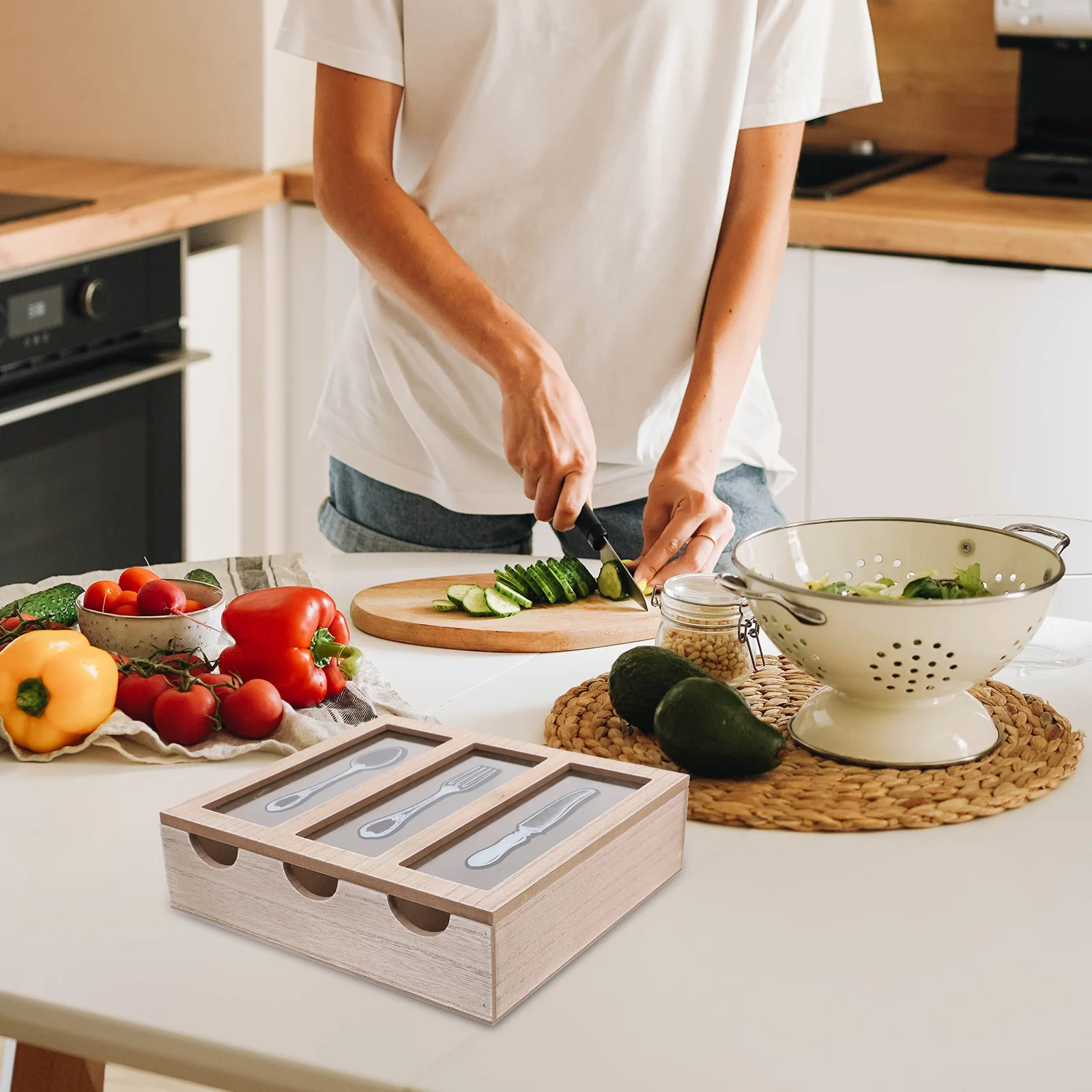 Cutlery Utensil Box Organizer Holder Wooden Storage Silverware Tray Drawer Countertop Flatware Casekitchen Chestholders
Cutlery Utensil Box Organizer Holder Wooden Storage Silverware Tray Drawer Countertop Flatware Casekitchen Chestholders