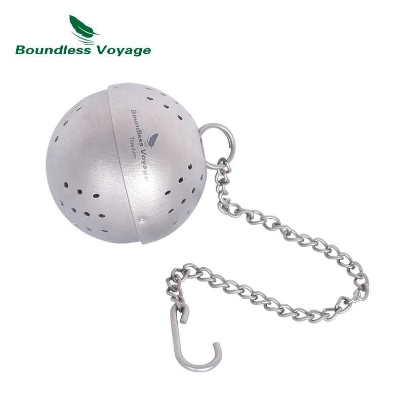 Boundless Voyage Titanium Tea Filter Tea Ball Infuser for Loose Tea Lightweight Tea Steeper with Extented Chain Hook For Camping
Boundless Voyage Titanium Tea Filter Tea Ball Infuser for Loose Tea Lightweight Tea Steeper with Extented Chain Hook For Camping