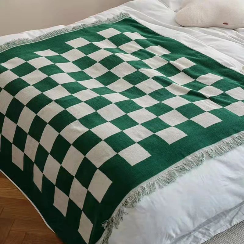 Large Retro Checkerboard Cotton Blanket for Sofa Chair Plaid Color Matching with Tassel Tapestry Bedspread Women Outdoor Towels
Large Retro Checkerboard Cotton Blanket for Sofa Chair Plaid Color Matching with Tassel Tapestry Bedspread Women Outdoor Towels