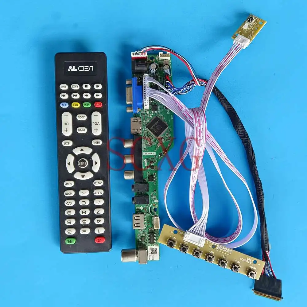 For LTN156AT35-H01 USB HDMI-Compatible VGA AV 15.6" 40 Pin LVDS Analog TV Signal 1366 768 DIY Kit Matrix Controller Driver Board
For LTN156AT35-H01 USB HDMI-Compatible VGA AV 15.6" 40 Pin LVDS Analog TV Signal 1366 768 DIY Kit Matrix Controller Driver Board