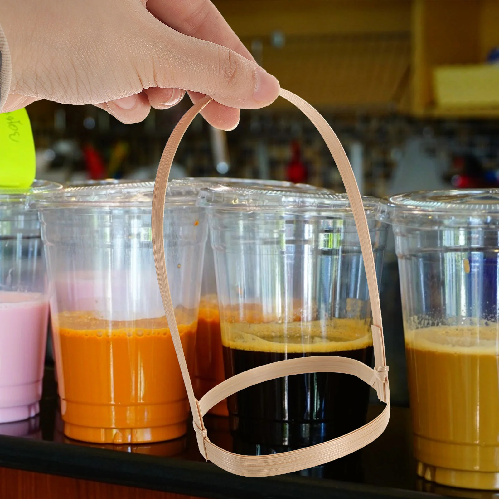Bamboo Cup Holder Coffee Carrier Takeout Drink Beverage Handle Delivery Wicker Tray
Bamboo Cup Holder Coffee Carrier Takeout Drink Beverage Handle Delivery Wicker Tray