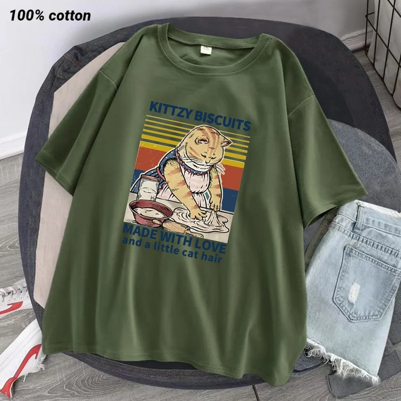 Kittzy Biscuits Made With Love And A Little Cat Hair Tshirts Men Cotton T-Shirts Summer Fashion Tee Clothes Casual O-Neck Tshirt
Kittzy Biscuits Made With Love And A Little Cat Hair Tshirts Men Cotton T-Shirts Summer Fashion Tee Clothes Casual O-Neck Tshirt