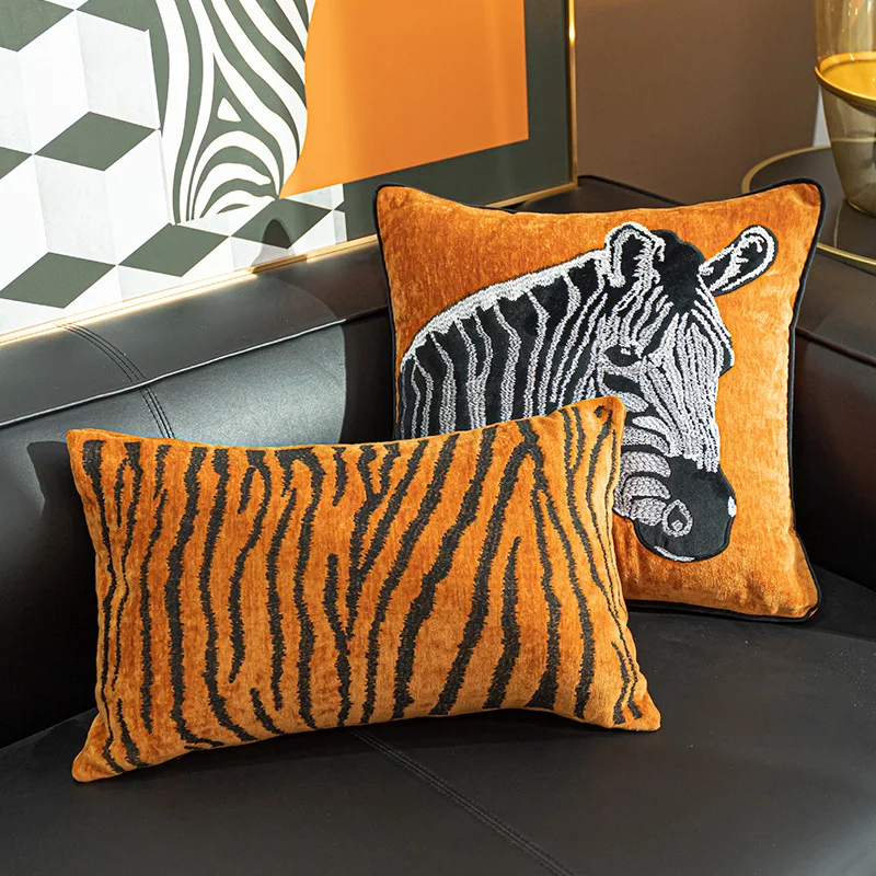 DUNXDECO Cushion Cover Decorative Pillow Case Modern Simple Luxury Soft Orange Zebra Tree Embroidery Sofa Chair Bedding Coussin
DUNXDECO Cushion Cover Decorative Pillow Case Modern Simple Luxury Soft Orange Zebra Tree Embroidery Sofa Chair Bedding Coussin