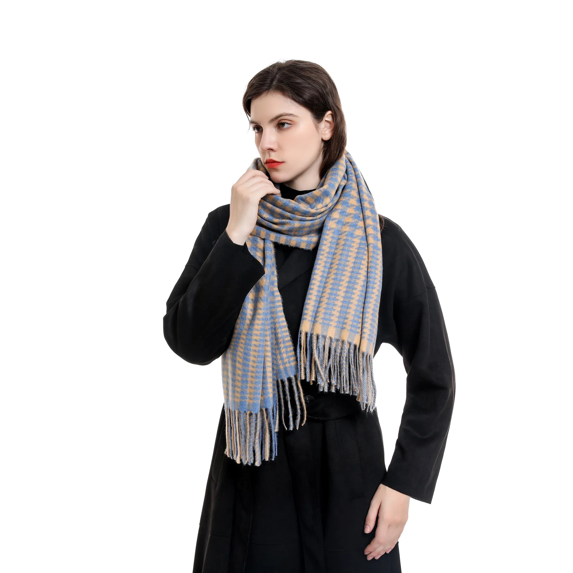 Thousand bird Plaid Scarf female Autumn and Winter Tassel Scarves Warm Bib Luxury Warm Shawl Ladies Muffler Echarpe
Thousand bird Plaid Scarf female Autumn and Winter Tassel Scarves Warm Bib Luxury Warm Shawl Ladies Muffler Echarpe
