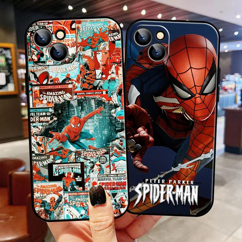 Avengers Spiderman For Apple iPhone 13 12 11 Pro Mini X XR XS Max SE 5 6 6S 7 8 Plus Phone Case Coque Black Liquid Silicon
Avengers Spiderman For Apple iPhone 13 12 11 Pro Mini X XR XS Max SE 5 6 6S 7 8 Plus Phone Case Coque Black Liquid Silicon