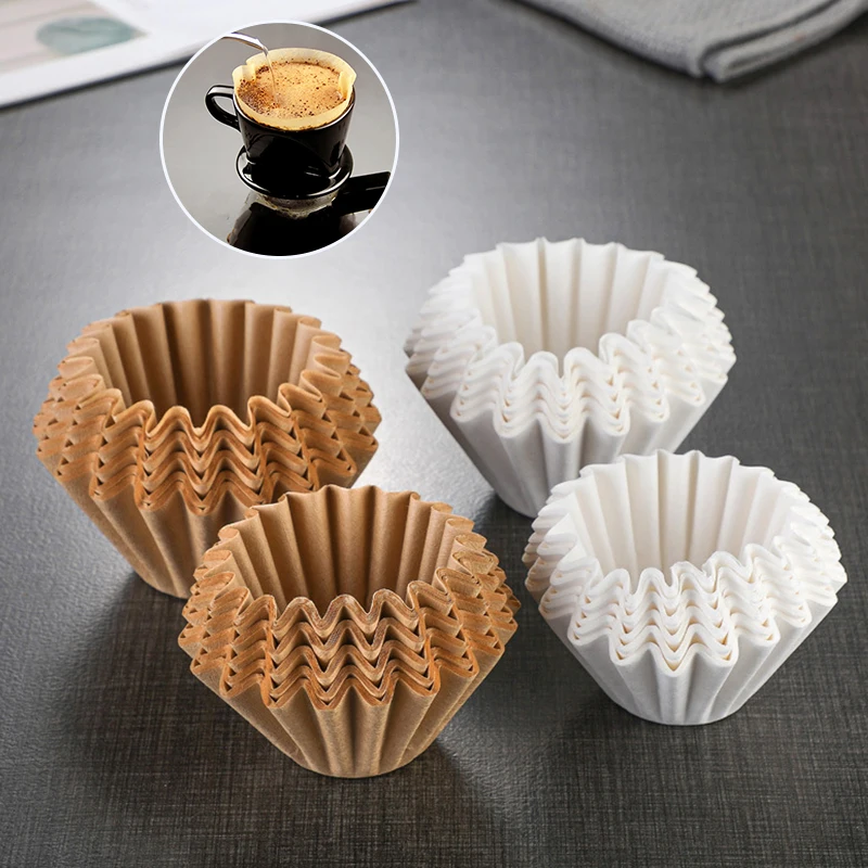 

50 кофейных фильтров кофеварка кексы капля кофе бумага кухонная посуда канцелярские инструменты белый лист бумаги