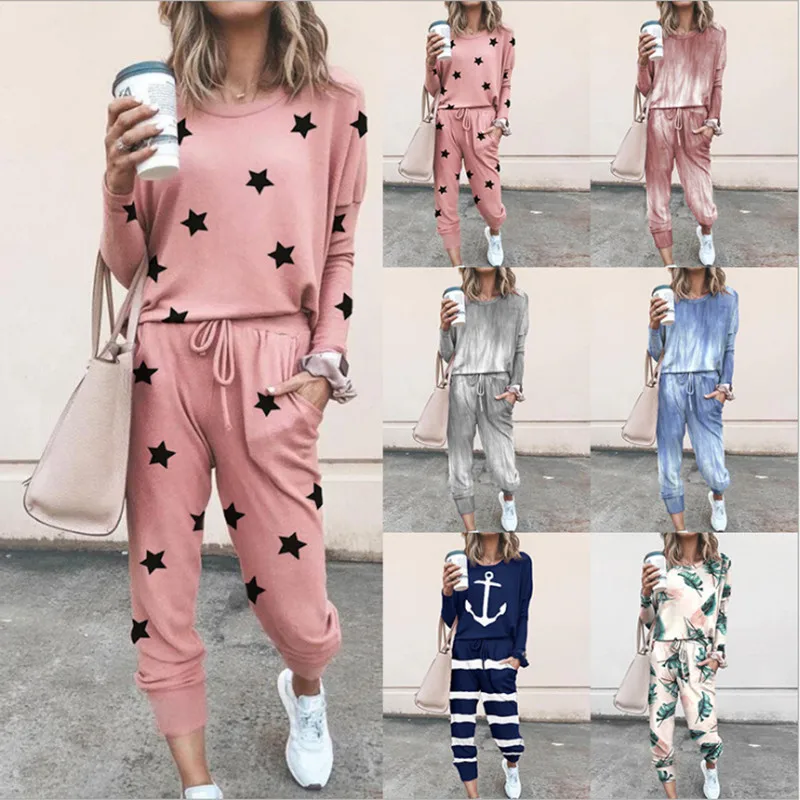 Women's 2022 Pentacle Two Pieces Set Top and Pants Women's Elastic Waist Pants Subset Casual Wear
Women's 2022 Pentacle Two Pieces Set Top and Pants Women's Elastic Waist Pants Subset Casual Wear