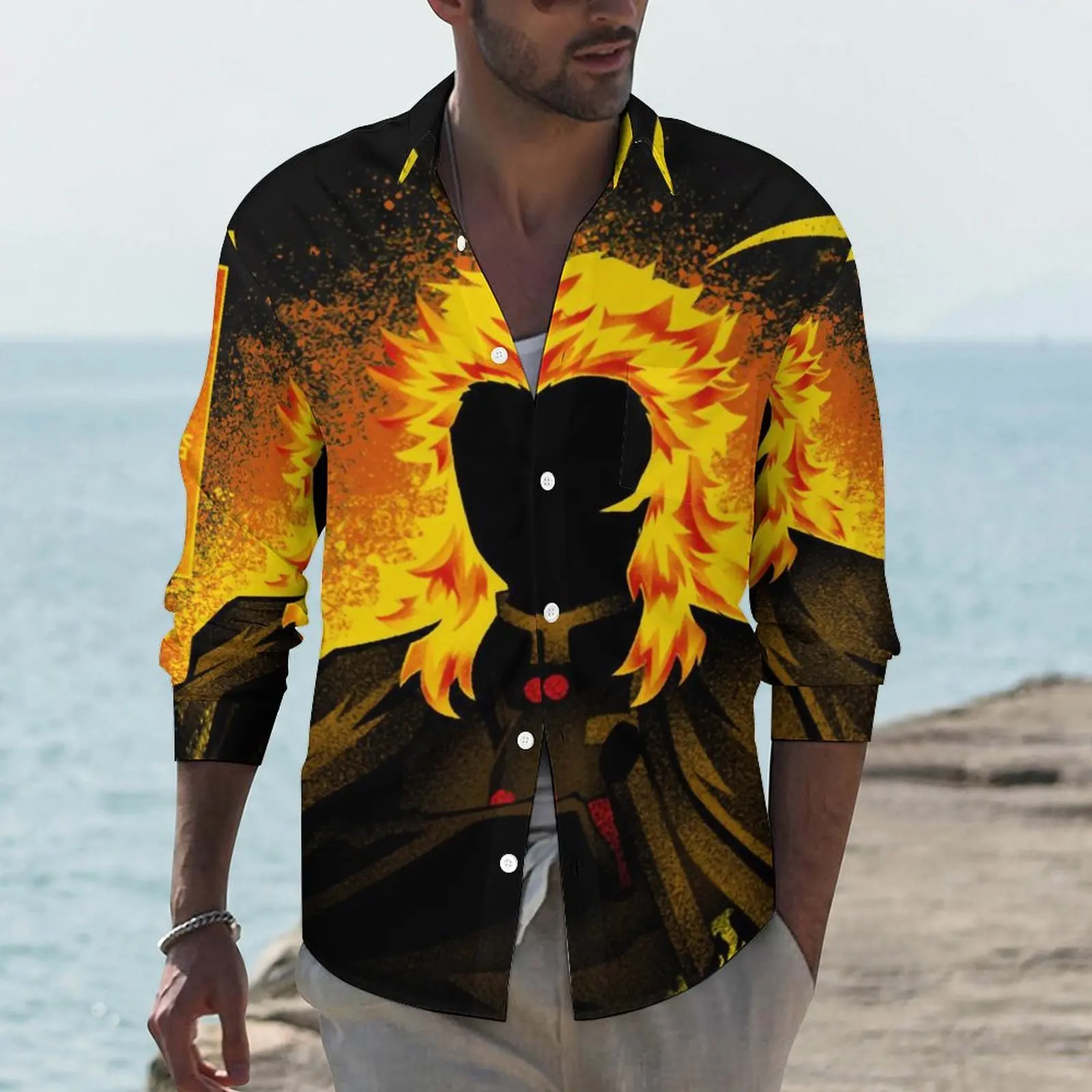 Anime Demon Slayer Casual Shirts Men Hashira Kyojuro Hashira Shirt Long Sleeve Fashion Stylish Blouses Graphic Tops Big Size
Anime Demon Slayer Casual Shirts Men Hashira Kyojuro Hashira Shirt Long Sleeve Fashion Stylish Blouses Graphic Tops Big Size