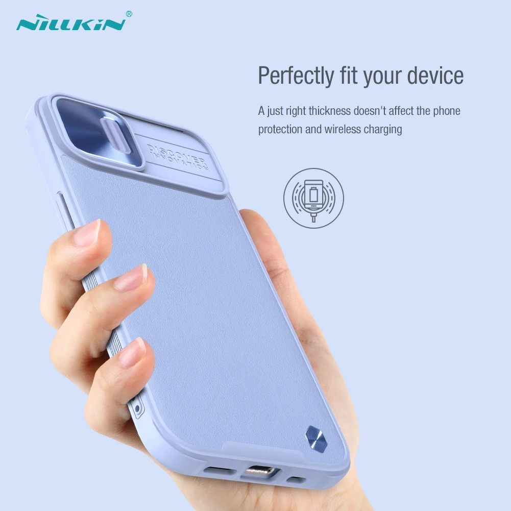 NILLKIN CamShield Leather Case for iPhone 13 Camera Lens Slide Protection Delicate Texture Leather Anti-fingerprint
NILLKIN CamShield Leather Case for iPhone 13 Camera Lens Slide Protection Delicate Texture Leather Anti-fingerprint