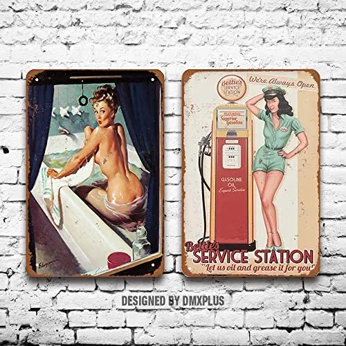 Металлический знак (набор из 2) газ Онлайн Масло пикантный Pinup Girl винтажный внешний вид настенное украшение домашний декор табличка
Металлический знак (набор из 2) газ Онлайн Масло пикантный Pinup Girl винтажный внешний вид настенное украшение домашний декор табличка