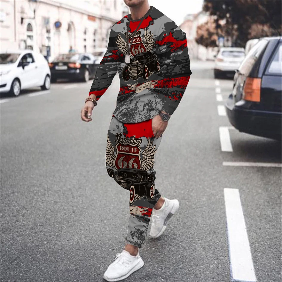 Men's Set Tracksuits U.s. Route 66 Letters Print Long Sleeve T-Shirt Sets Streetswear Casual Male Oversized Men Tshirt Suit
Men's Set Tracksuits U.s. Route 66 Letters Print Long Sleeve T-Shirt Sets Streetswear Casual Male Oversized Men Tshirt Suit
