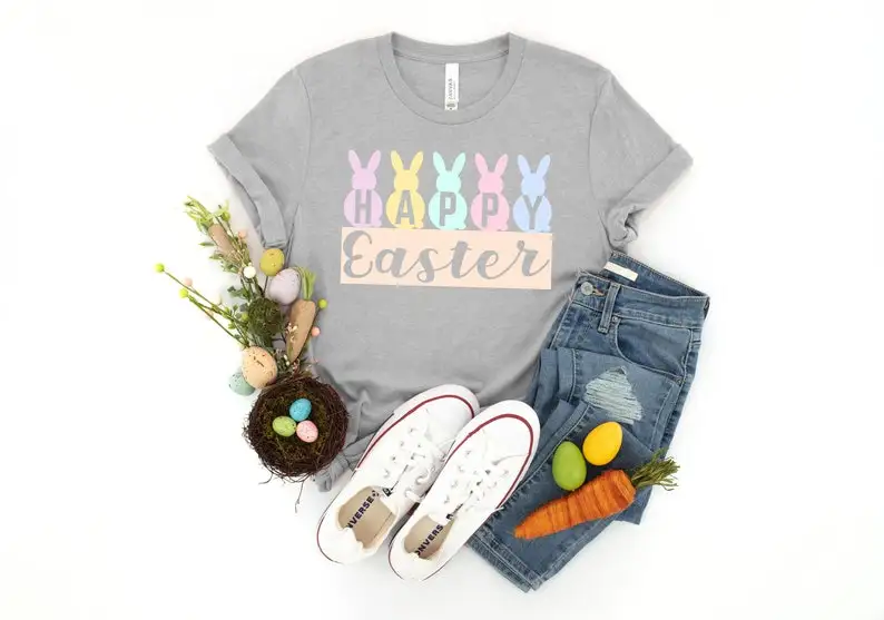 Happy Easter Bunny Shirt Carrot cute rabbit funny letters T-Shirt 100% cotton short sleeve fashion top tees for Ladies plus size
Happy Easter Bunny Shirt Carrot cute rabbit funny letters T-Shirt 100% cotton short sleeve fashion top tees for Ladies plus size