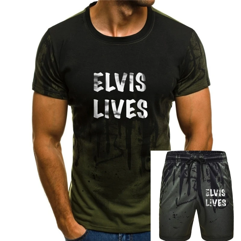 Футболка Elvis Lives мужская с круглым вырезом, хлопковый топ, Повседневная тенниска для отдыха, уличная одежда в стиле Харадзюку
Футболка Elvis Lives мужская с круглым вырезом, хлопковый топ, Повседневная тенниска для отдыха, уличная одежда в стиле Харадзюку