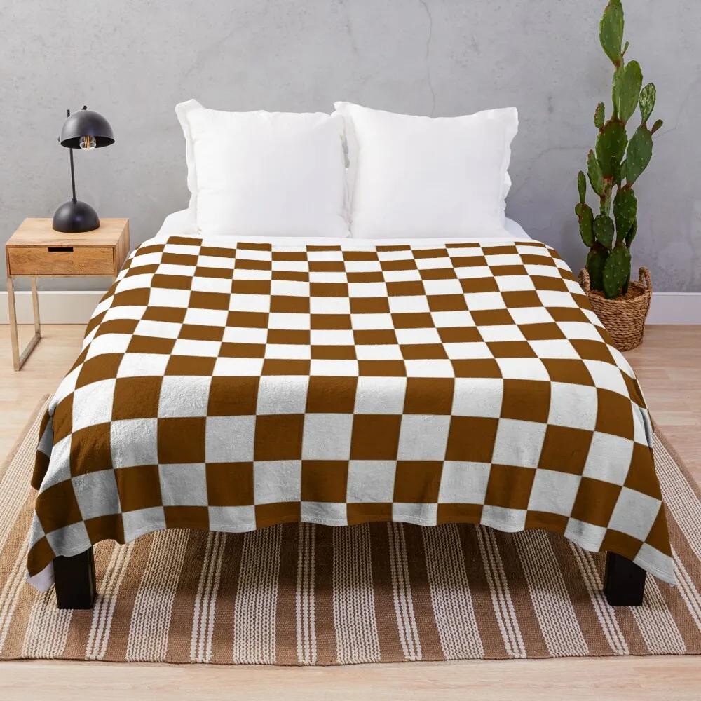 White and Chocolate Brown Checkerboard Throw Blanket Picnic Blanket Sofa Throw Blanket
White and Chocolate Brown Checkerboard Throw Blanket Picnic Blanket Sofa Throw Blanket