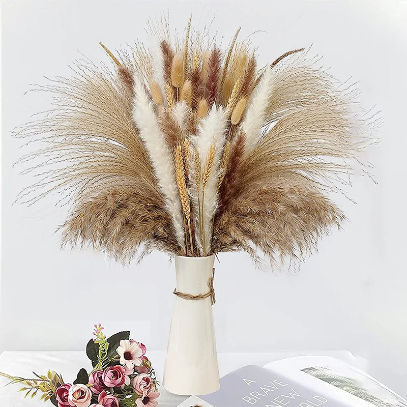 80PCS Natural Dried Flower Pampa Grass Bouquet,BohoBouquet, Phragmites Dried Flowers,Bouquet for Home Wedding Ramadan Decoration
80PCS Natural Dried Flower Pampa Grass Bouquet,BohoBouquet, Phragmites Dried Flowers,Bouquet for Home Wedding Ramadan Decoration
