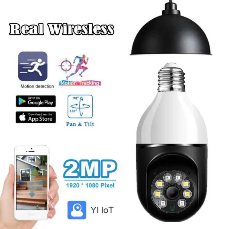 1080P PTZ Camera WiFi IP Camera Motion Auto Tracking 4X Digital Zoom Two Way Talk Full Color Night Vision CCTV Camera E27 Cam
1080P PTZ Camera WiFi IP Camera Motion Auto Tracking 4X Digital Zoom Two Way Talk Full Color Night Vision CCTV Camera E27 Cam