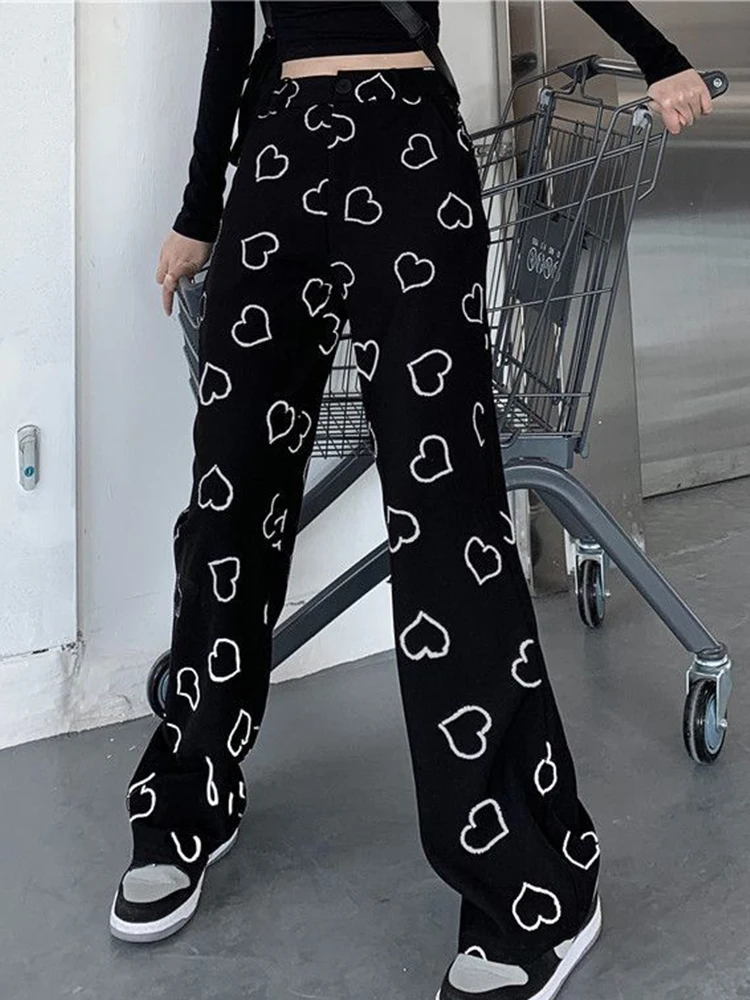 High Street Love Print Womens Pants Gothic Hip Hop Spring Autumn High Waist Straight Pants Punk Graffiti Aesthetic Dark Trousers
High Street Love Print Womens Pants Gothic Hip Hop Spring Autumn High Waist Straight Pants Punk Graffiti Aesthetic Dark Trousers