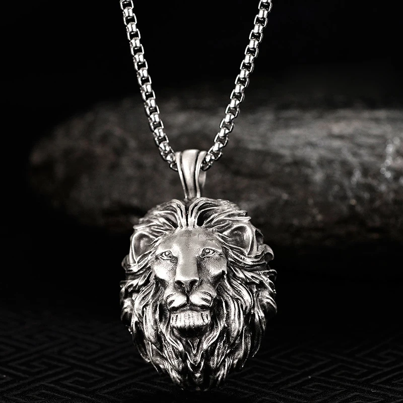 New Domineering Lion Head Pendant Necklaces Men's Trendy Fashion Hip Hop Necklace Ins Personalized Jewelry Accessories
New Domineering Lion Head Pendant Necklaces Men's Trendy Fashion Hip Hop Necklace Ins Personalized Jewelry Accessories