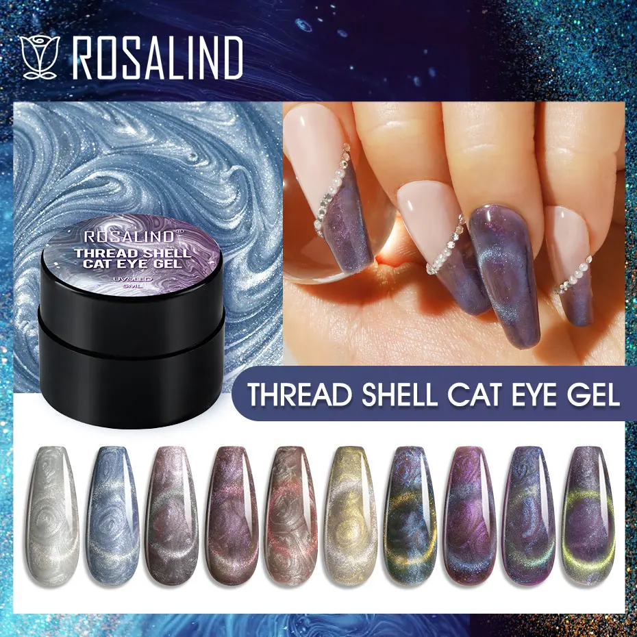 ROSALIND 9D Cat Magnetic Eye Gel Polish Thread Shell Nail Gel Polish Glitter Semi Permanent Varnish UV LED Gel Nails Art Design
ROSALIND 9D Cat Magnetic Eye Gel Polish Thread Shell Nail Gel Polish Glitter Semi Permanent Varnish UV LED Gel Nails Art Design