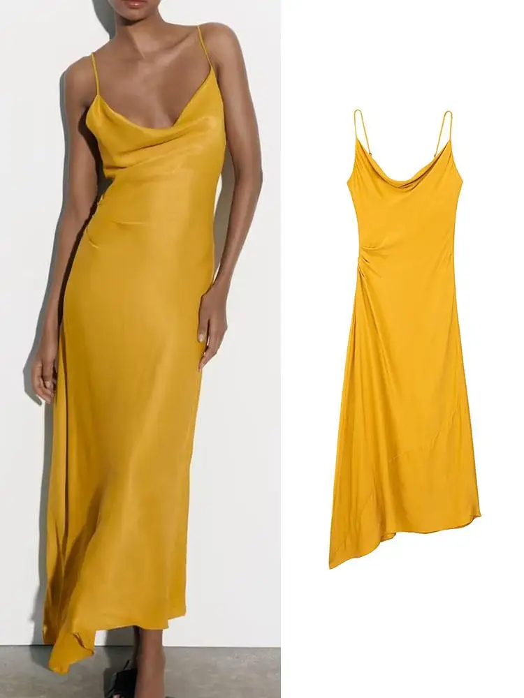 Trafelegant Summer Solid Asymmetrical Long Dress For Women 2023 Sexy Underwear Vestidos Casual Sleeveless Mid-calf Dress Outwear
Trafelegant Summer Solid Asymmetrical Long Dress For Women 2023 Sexy Underwear Vestidos Casual Sleeveless Mid-calf Dress Outwear