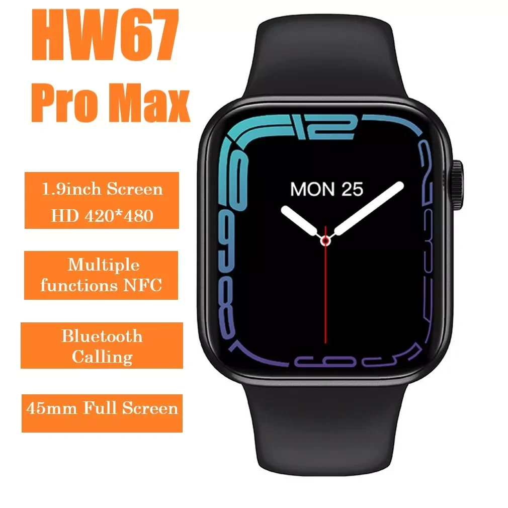 HW67 Smart Watch Men Women Bluetooth- Call Fitness Sports Watches Waterproof NFC Smartwatch 2022 1.9inch 420*480 Pixel
HW67 Smart Watch Men Women Bluetooth- Call Fitness Sports Watches Waterproof NFC Smartwatch 2022 1.9inch 420*480 Pixel