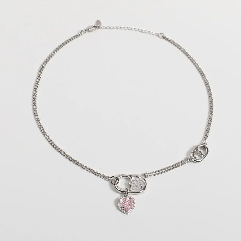 Pink peach heart necklace female ins fairy style collarbone necklace trendy love design necklace
Pink peach heart necklace female ins fairy style collarbone necklace trendy love design necklace