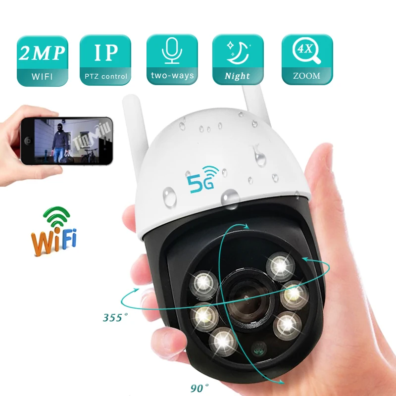 5G Wifi IP Camera Outdoor Full HD 1080p Wireless Surveillance PTZ External Camera AI Tracking Protect Security Cam Ip Monitor
5G Wifi IP Camera Outdoor Full HD 1080p Wireless Surveillance PTZ External Camera AI Tracking Protect Security Cam Ip Monitor