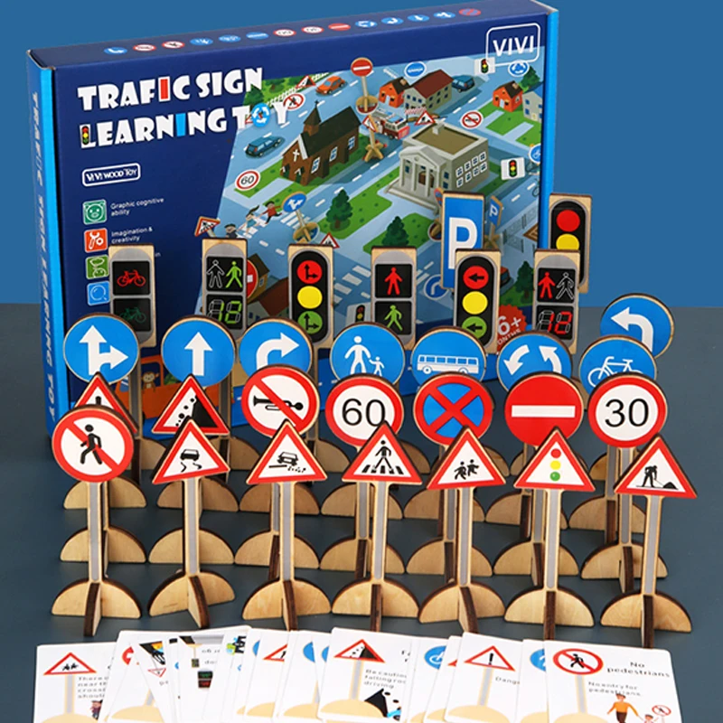 Детская игрушка для просвещения деревянный дорожный знак знака знания модель сцены
Детская игрушка для просвещения деревянный дорожный знак знака знания модель сцены