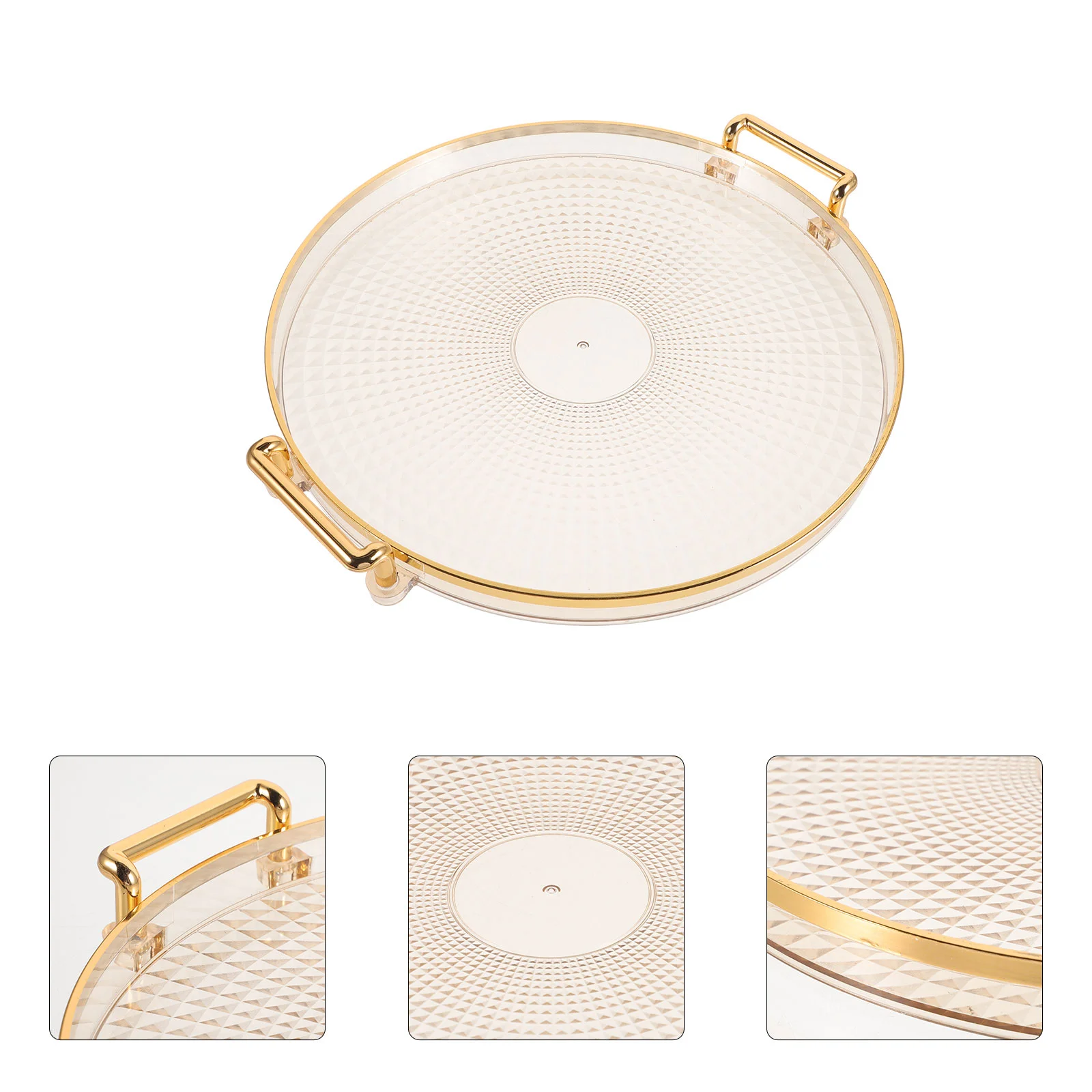 Round Serving Trays Handles Coffee Table Plastic Fruit Plate Snack Dessert Pastry Plate Gold Trim Appetizer Sushi Parties
Round Serving Trays Handles Coffee Table Plastic Fruit Plate Snack Dessert Pastry Plate Gold Trim Appetizer Sushi Parties