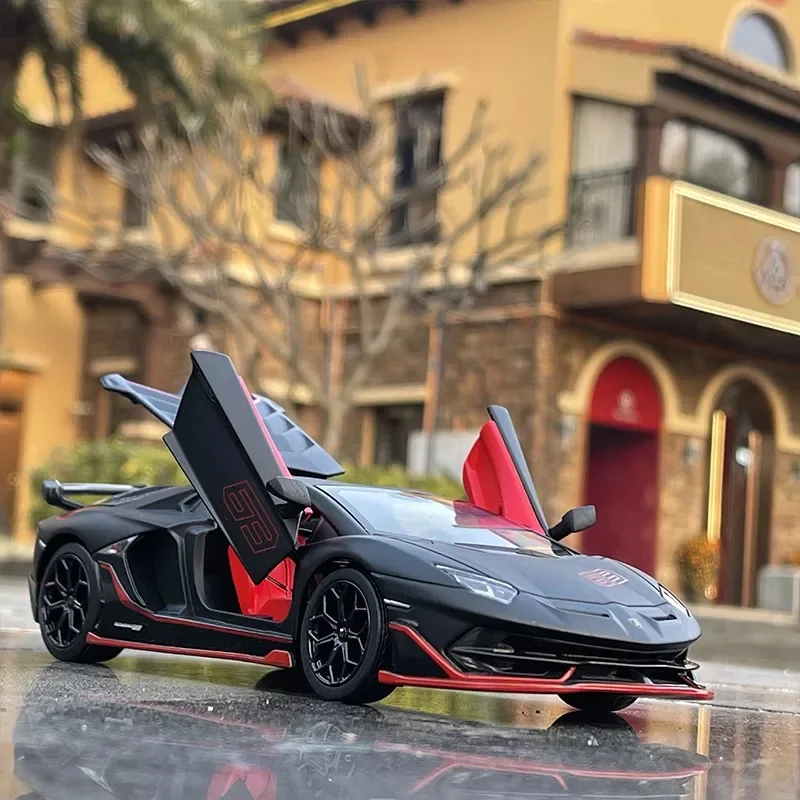 New 1:24 Aventador SVJ 63 Alloy Racing Car Model Die Cast Metal High Simulation Children's Acousto-optic Toy Car Decoration Gift
New 1:24 Aventador SVJ 63 Alloy Racing Car Model Die Cast Metal High Simulation Children's Acousto-optic Toy Car Decoration Gift