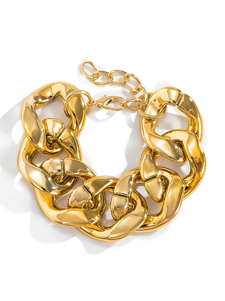 2022 New Thick Chain Acrylic Metal Alloy Bracelet Gold Silver Plating Smooth
2022 New Thick Chain Acrylic Metal Alloy Bracelet Gold Silver Plating Smooth
