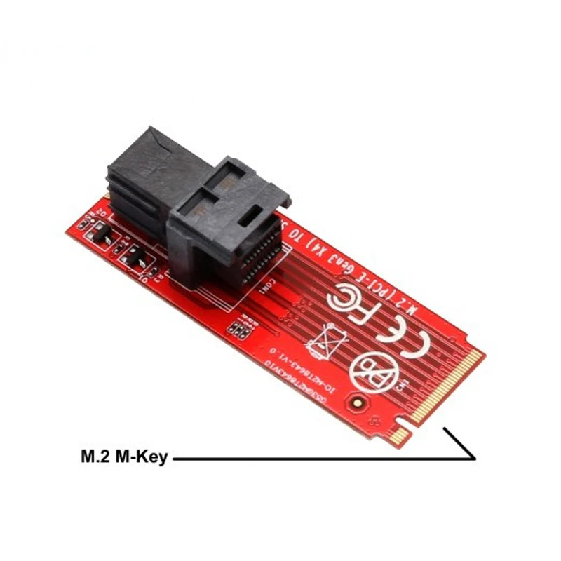 M.2 pcie 4.0 Gen4 x4 to SFF-8643 Adapter Card for SSD the speed can arrive more than 7000MB/s NVMe memory e.g. U.2 
M.2 pcie 4.0 Gen4 x4 to SFF-8643 Adapter Card for SSD the speed can arrive more than 7000MB/s NVMe memory e.g. U.2