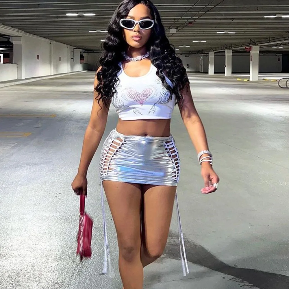 Fashion Summer Sexy Skinny Side Hollow Out Bandage Lace Up Mini Skirt Women Party Streetwear Skirts Y2K Clubwear Clothing 2023
Fashion Summer Sexy Skinny Side Hollow Out Bandage Lace Up Mini Skirt Women Party Streetwear Skirts Y2K Clubwear Clothing 2023