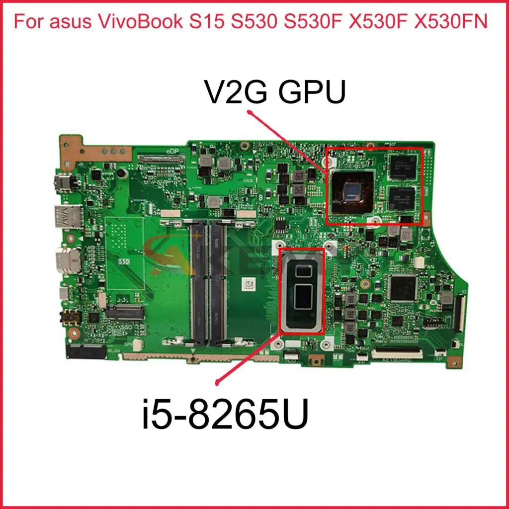 SAMXINNO X530F Motherboard For asus VivoBook S15 S530 S530F X530F X530FN S5300F X530FA Laptop Mainboard i5-8265U V2G GPU
SAMXINNO X530F Motherboard For asus VivoBook S15 S530 S530F X530F X530FN S5300F X530FA Laptop Mainboard i5-8265U V2G GPU