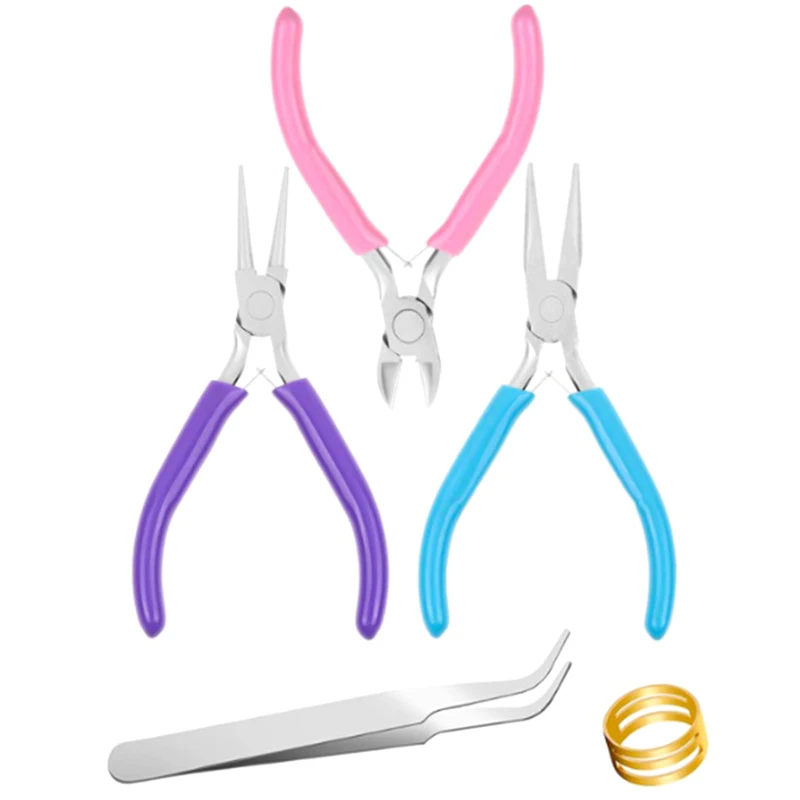 5 Pcs Jewelry Making Tools Pliers Kit Tricolor Hand Pliers Kit For DIY Jewelry Making Wire Wrapping Beading Crafts Pliers
5 Pcs Jewelry Making Tools Pliers Kit Tricolor Hand Pliers Kit For DIY Jewelry Making Wire Wrapping Beading Crafts Pliers