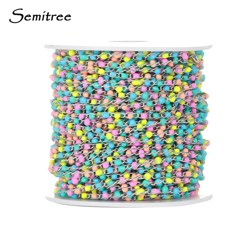 Semitree 2 Meters Stainless Steel Enamel Handmade Chains for DIY Necklace Making Jewelry Findings Handmade Crafted Accessories
Semitree 2 Meters Stainless Steel Enamel Handmade Chains for DIY Necklace Making Jewelry Findings Handmade Crafted Accessories