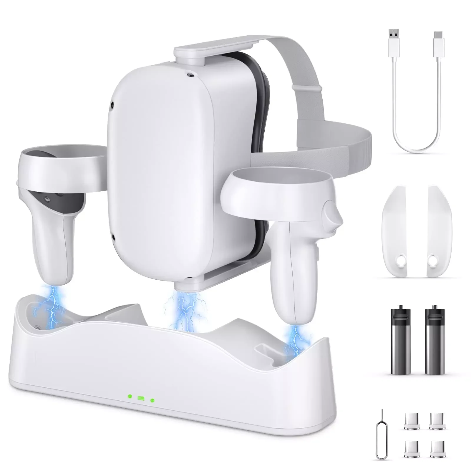 Charging Dock for Oculus Quest 2 VR Headset Controller Display Stand Charge Station with Battery for Oculus Quest 2 Accessories
Charging Dock for Oculus Quest 2 VR Headset Controller Display Stand Charge Station with Battery for Oculus Quest 2 Accessories